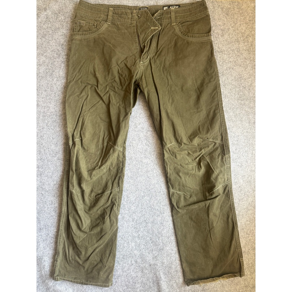 Kuhl Free Rydr Mens 36x32 Olive Green Hiking Outdoor Utility Pants Workwear